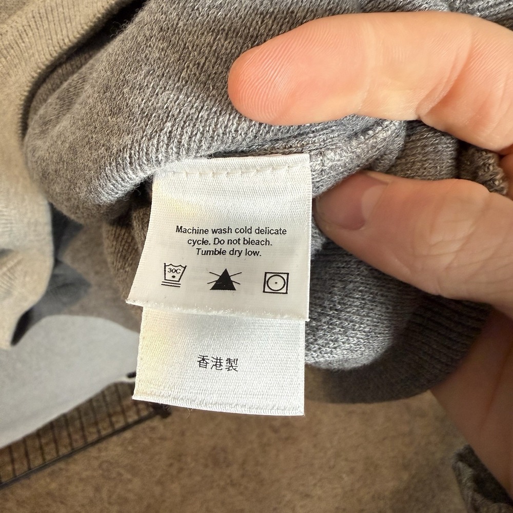 Eddie Bauer Sweatshirt Men's XL Tall Vintage Collared Gray Cotton Pullover - Picture 9 of 9
